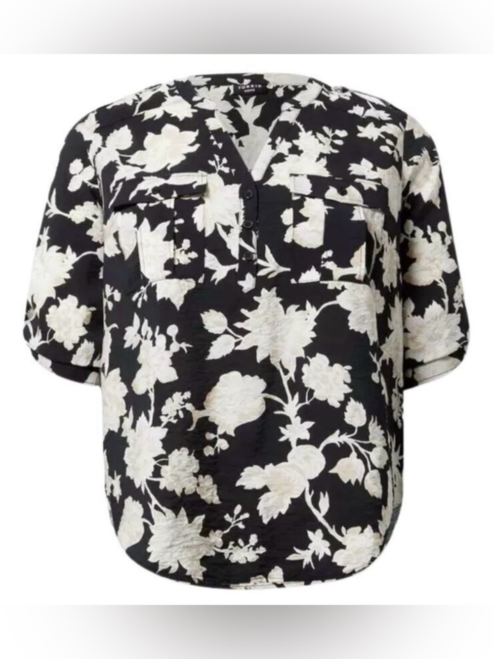 🖤 Torrid Black and Cream Harper Top